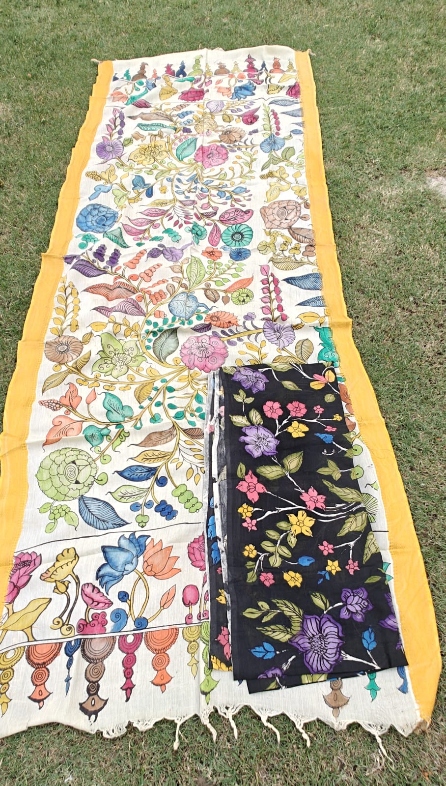 Pure Pen kalamkari Bangalore Silk